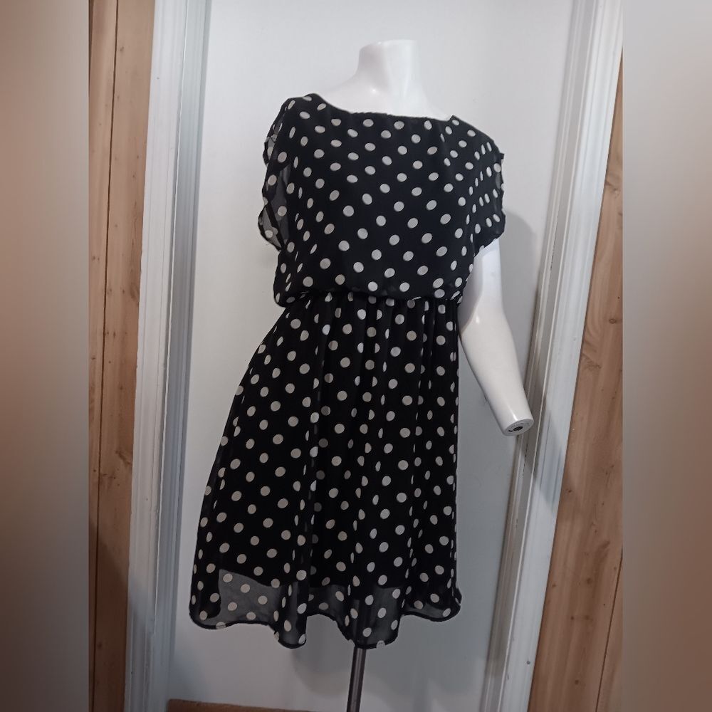 Black Polka Dot Dress Size S